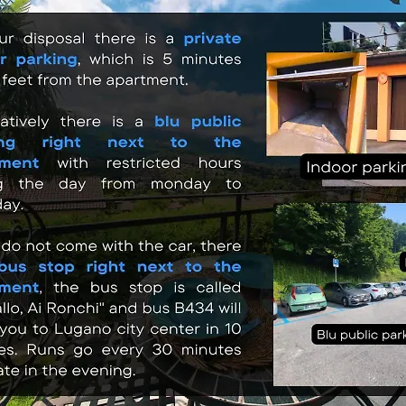 With A View And Free Parking * Lugano